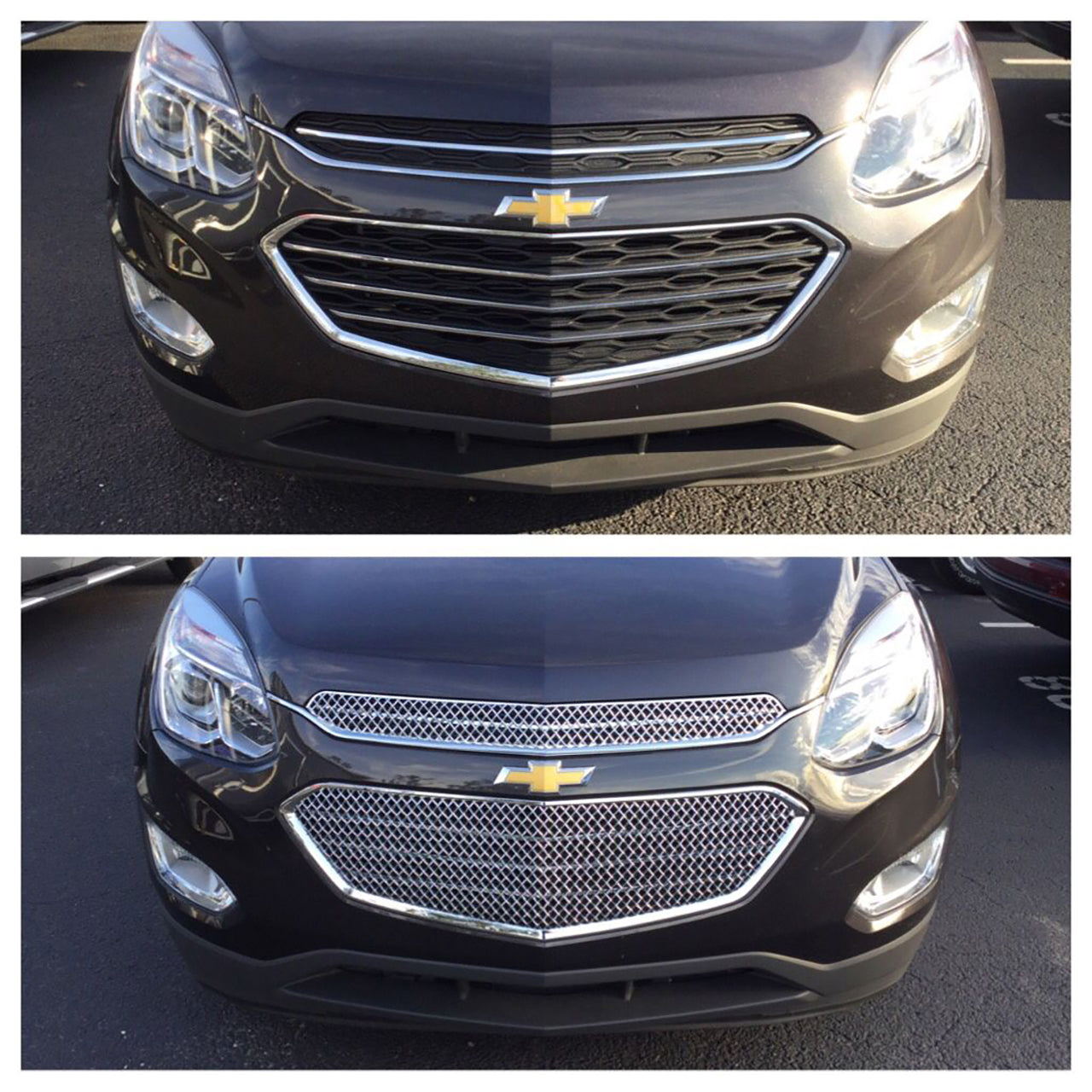 Trim Illusion - Chrome Tape-on Patented Grille Overlay 16-17 Chevrolet Equinox L/LS/LT/LTZ 2 PCS