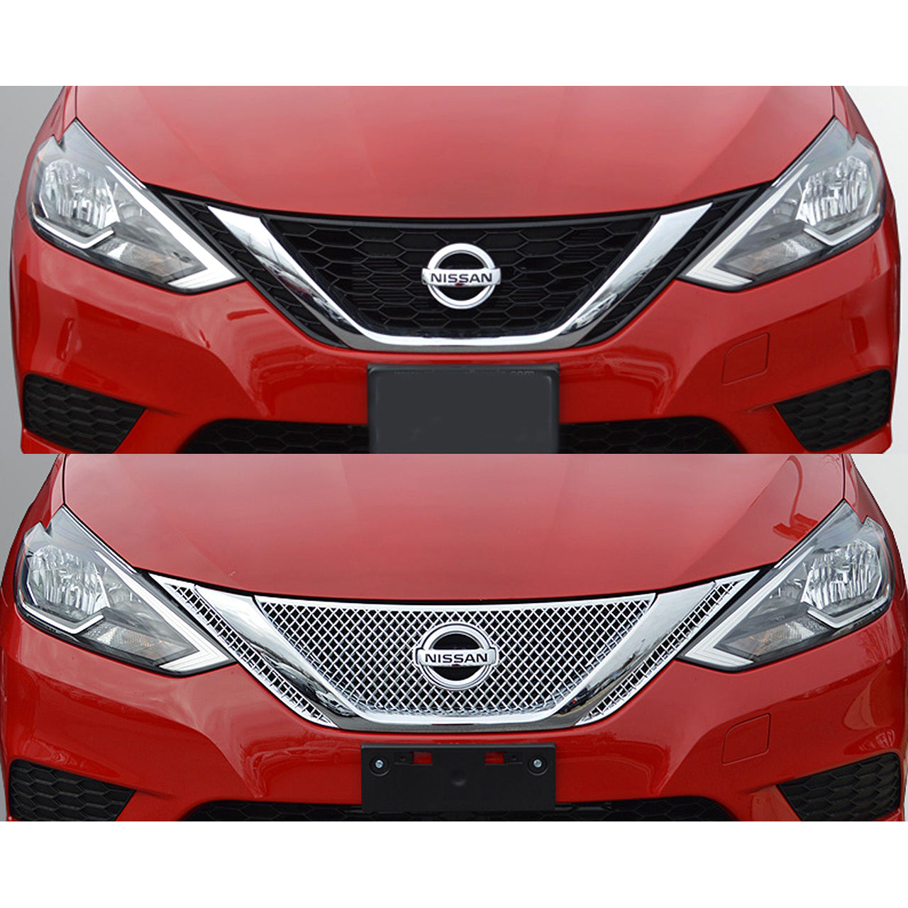 Trim Illusion - Chrome Patented Grille Overlay 16-19 Nissan Sentra 1 PC