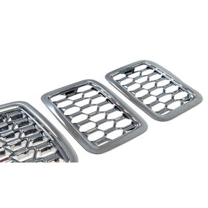 Trim Illusion - Chrome Tape-on Patented Grille Overlay 17-21 Jeep Grand Cherokee, 2022 Jeep Grand Cherokee WK Loredo/Limited/Overland/Summit 7 PCS
