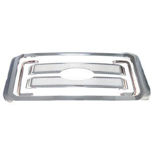 Trim Illusion - Chrome Patented Grille Overlay 11-16 Ford F-250 Super Duty/F-350 Super Duty XL/XLT/Lariat/King Ranch 8 PCS