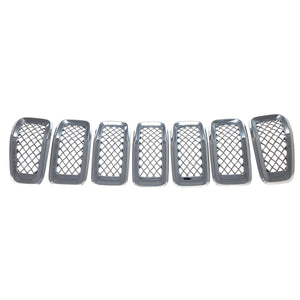 Trim Illusion - Chrome Tape-on Patented Grille Overlay 14-18 Jeep Cherokee 7 PCS