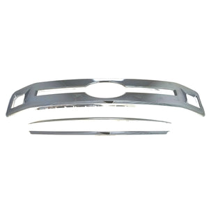 Trim Illusion - Chrome Tape-on Patented Grille Overlay 18-20 Ford F-150 Only Fits XL Un-Painted Grill 3 PCS