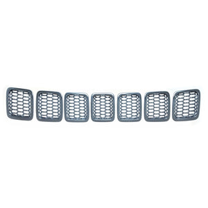 Trim Illusion - Chrome Tape-on Patented Grille Overlay 17-21 Jeep Compass LATE MODEL 17 7 PCS