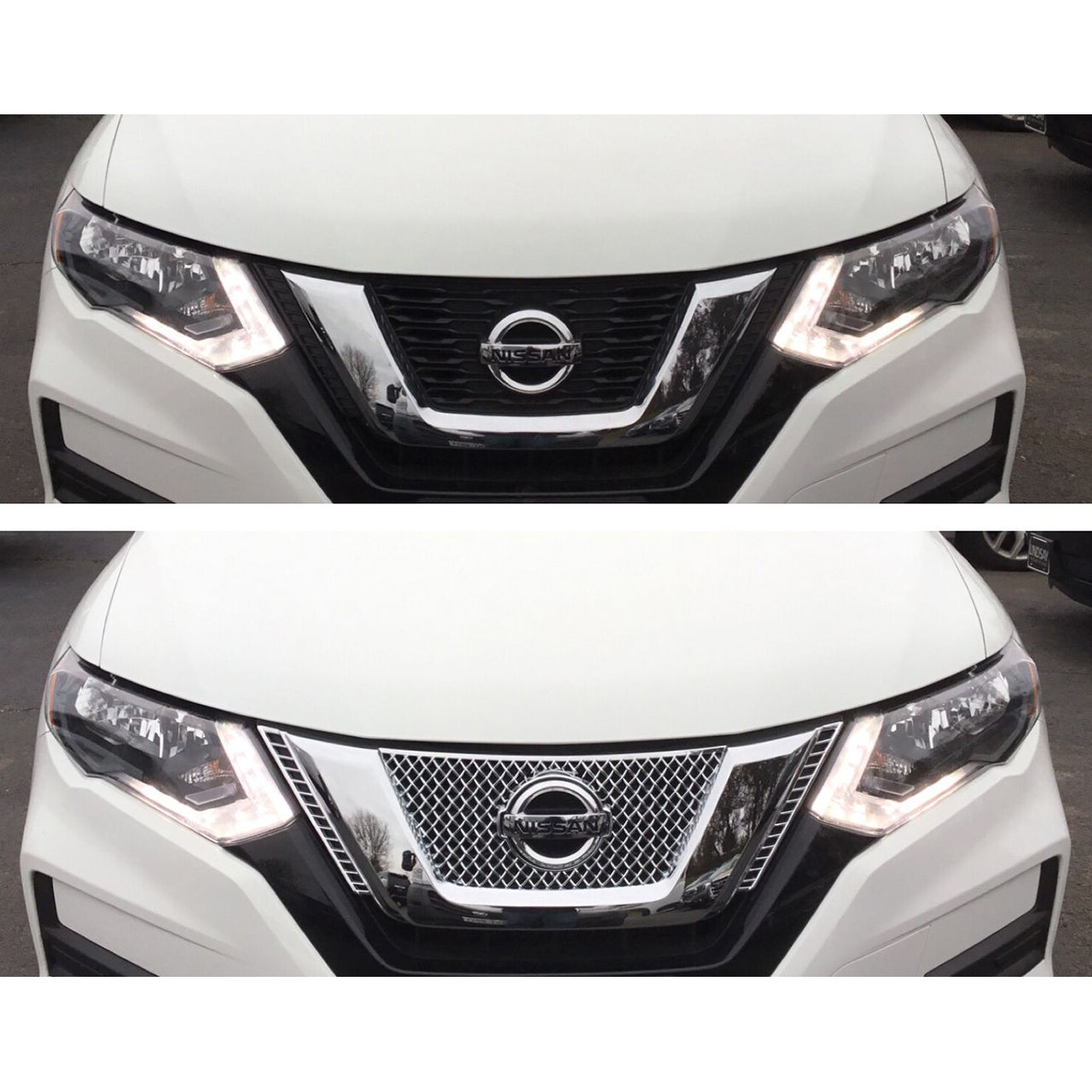 Trim Illusion - Chrome Tape-on Patented Grille Overlay 2017 Nissan Rogue EARLY MODEL 17 1 PC