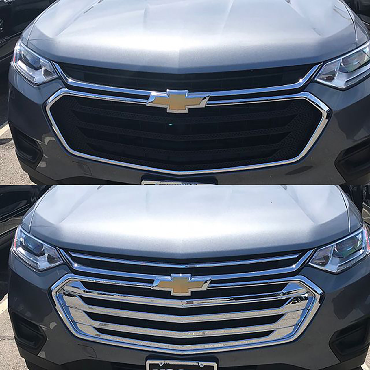 Trim Illusion - Chrome Tape-on Patented Grille Overlay 18-21 Chevrolet Traverse L/LS/LT/RS 3 PCS