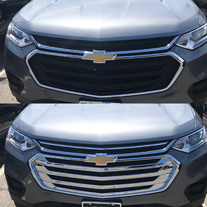 Trim Illusion - Chrome Tape-on Patented Grille Overlay 18-21 Chevrolet Traverse L/LS/LT/RS 3 PCS