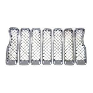 Trim Illusion - Chrome Tape-on Patented Grille Overlay 18-24 Jeep Wrangler Sport/Unlimited Sport/Willys 7 PCS