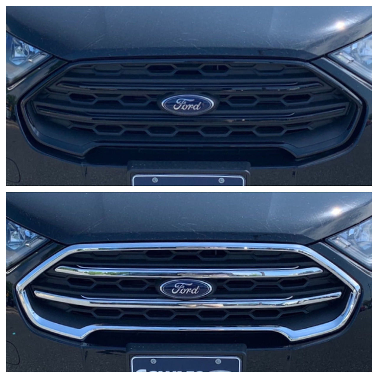 Trim Illusion - Chrome Tape-on Patented Grille Overlay 18-22 Ford EcoSport 3 PCS