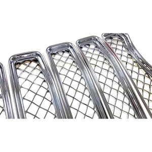 Trim Illusion - Chrome Tape-on Patented Grille Overlay 18-23 Jeep Wrangler Sahara/Rubicon Does not fit grille with Camera 7 PCS