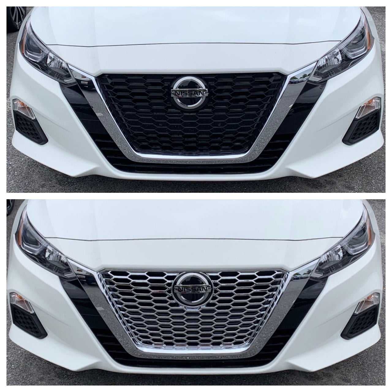 Trim Illusion - Chrome Patented Snap-on W/Tape Patented Grille Overlay 19-22 Nissan Altima 1 PC