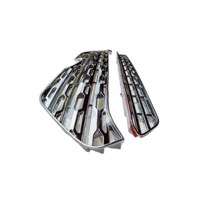 Trim Illusion - Chrome Patented Snap-on W/Tape Patented Grille Overlay 19-23 Toyota RAV4 LE/XLE/Premium Does not fit grille with Proximity sensor 2 PCS