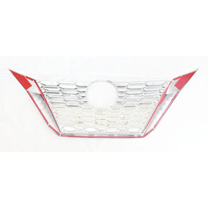 Trim Illusion - Chrome Patented Snap-on W/Tape Patented Grille Overlay 20-23 Nissan Sentra Does not fit grille with Camera 1 PC