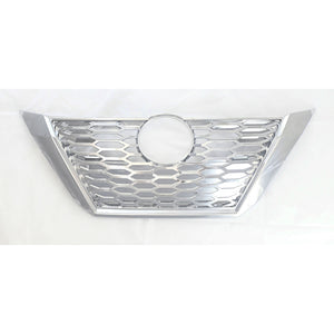 Trim Illusion - Chrome Patented Snap-on W/Tape Patented Grille Overlay 20-23 Nissan Sentra Does not fit grille with Camera 1 PC