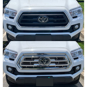 Trim Illusion - Chrome Patented Snap-on W/Tape Patented Grille Overlay 20-23 Toyota Tacoma SR/SR5 1 PC