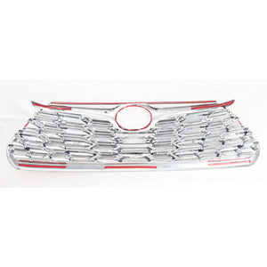 Trim Illusion - Chrome Patented Snap-on W/Tape Patented Grille Overlay 20-23 Toyota Highlander Does not fit XSE Fits grille W/ or W/O Camera 1 PC