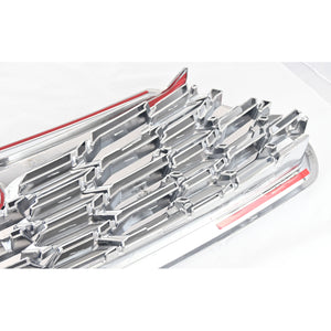 Trim Illusion - Chrome Patented Snap-on W/Tape Patented Grille Overlay 20-23 Toyota Highlander Does not fit XSE Fits grille W/ or W/O Camera 1 PC