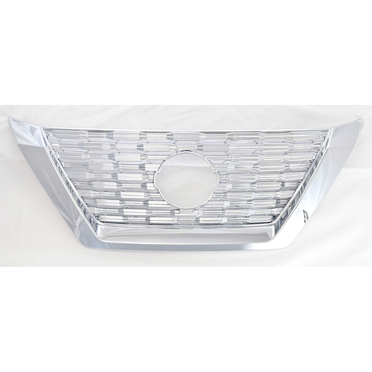 Trim Illusion - Chrome Patented Snap-on W/Tape Patented Grille Overlay 21-23 Nissan Rogue Fits grille W/ or W/O Camera 1 PC