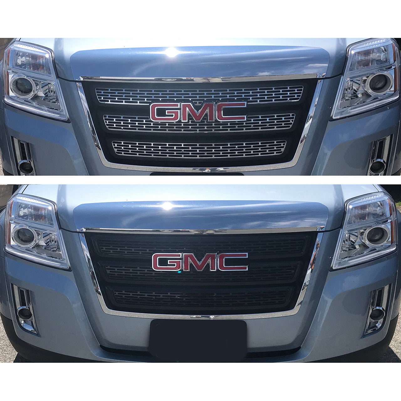 Trim Illusion - Gloss Black Tape-on Patented Grille Overlay 10-15 GMC Terrain SLE/SLT 3 PCS