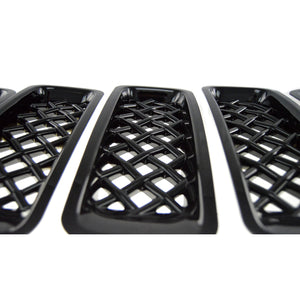 Trim Illusion - Gloss Black Tape-on Patented Grille Overlay 11-17 Jeep Patriot 7 PCS