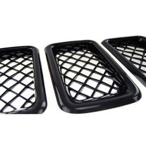Trim Illusion - Mesh Gloss Black Tape-on Patented Grille Overlay 11-17 Jeep Compass Sport/Limited/Latitude 7 PCS