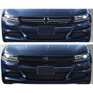 Trim Illusion - Gloss Black Tape-on Patented Grille Overlay 15-21 Dodge Charger SE/SXT/SRT Only SXT in 19-22 1 PC