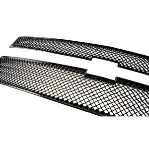Trim Illusion - Mesh Gloss Black Tape-on Patented Grille Overlay 14-15 Chevrolet Silverado 1500 WT/LT. NOT FOR SPORT MODELS 2 PCS