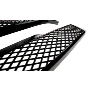 Trim Illusion - Gloss Black Tape-on Patented Grille Overlay 15-17 Ford F-150 Lariat Does not fit grille with Camera 3 PCS