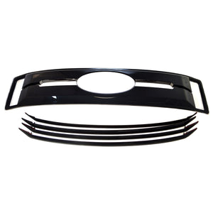 Trim Illusion - Gloss Black Tape-on Patented Grille Overlay 17-19 Ford F-250 Super Duty/F-350 Super Duty XL/XLT ONLY 5 PCS