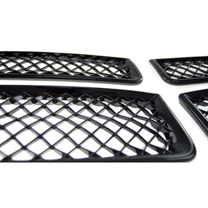 Trim Illusion - Mesh Gloss Black Tape-on Patented Grille Overlay 11-14 Dodge Charger SE/SXT 4 PCS