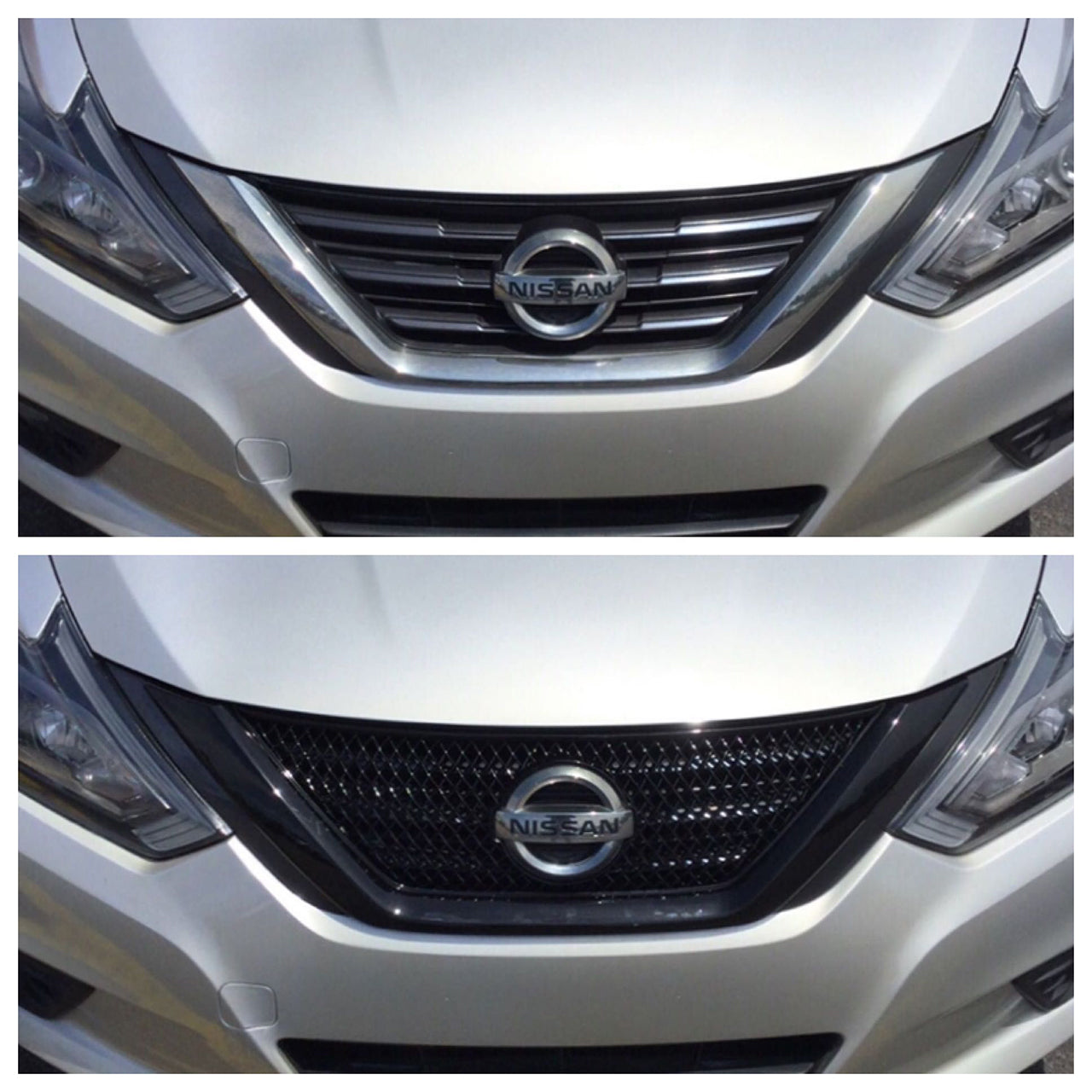 Trim Illusion - Mesh Gloss Black Tape-on Patented Grille Overlay 16-18 Nissan Altima S/SR/SV/SL 1 PC