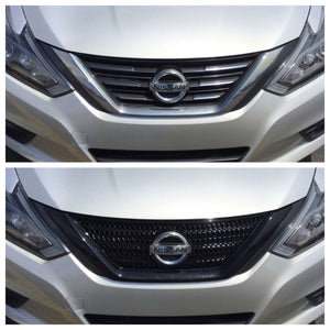 Trim Illusion - Mesh Gloss Black Tape-on Patented Grille Overlay 16-18 Nissan Altima S/SR/SV/SL 1 PC