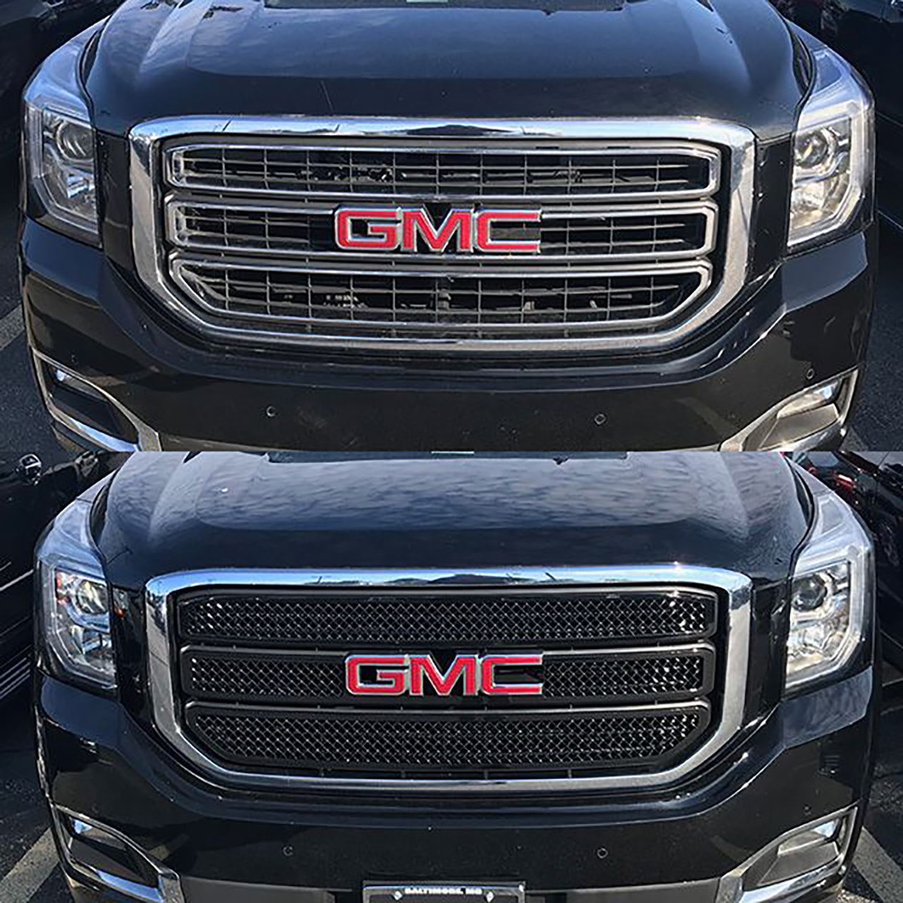 Trim Illusion - Gloss Black Tape-on Patented Grille Overlay 15-20 GMC Yukon SLE/SLT 3 PCS
