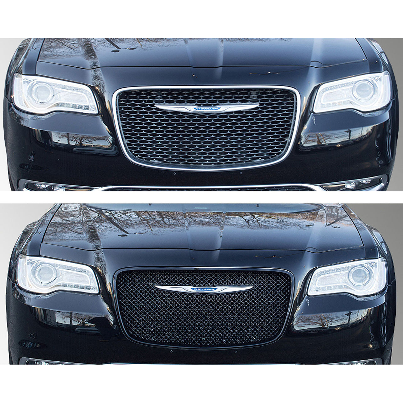 Trim Illusion - Gloss Black Tape-on Patented Grille Overlay 15-23 Chrysler 300 C/C Platinum/Limited 1 PC