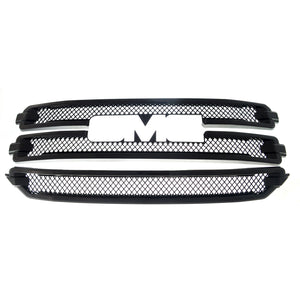 Trim Illusion - Gloss Black Tape-on Patented Grille Overlay 16-18 GMC Sierra 1500 SLT 3 PCS