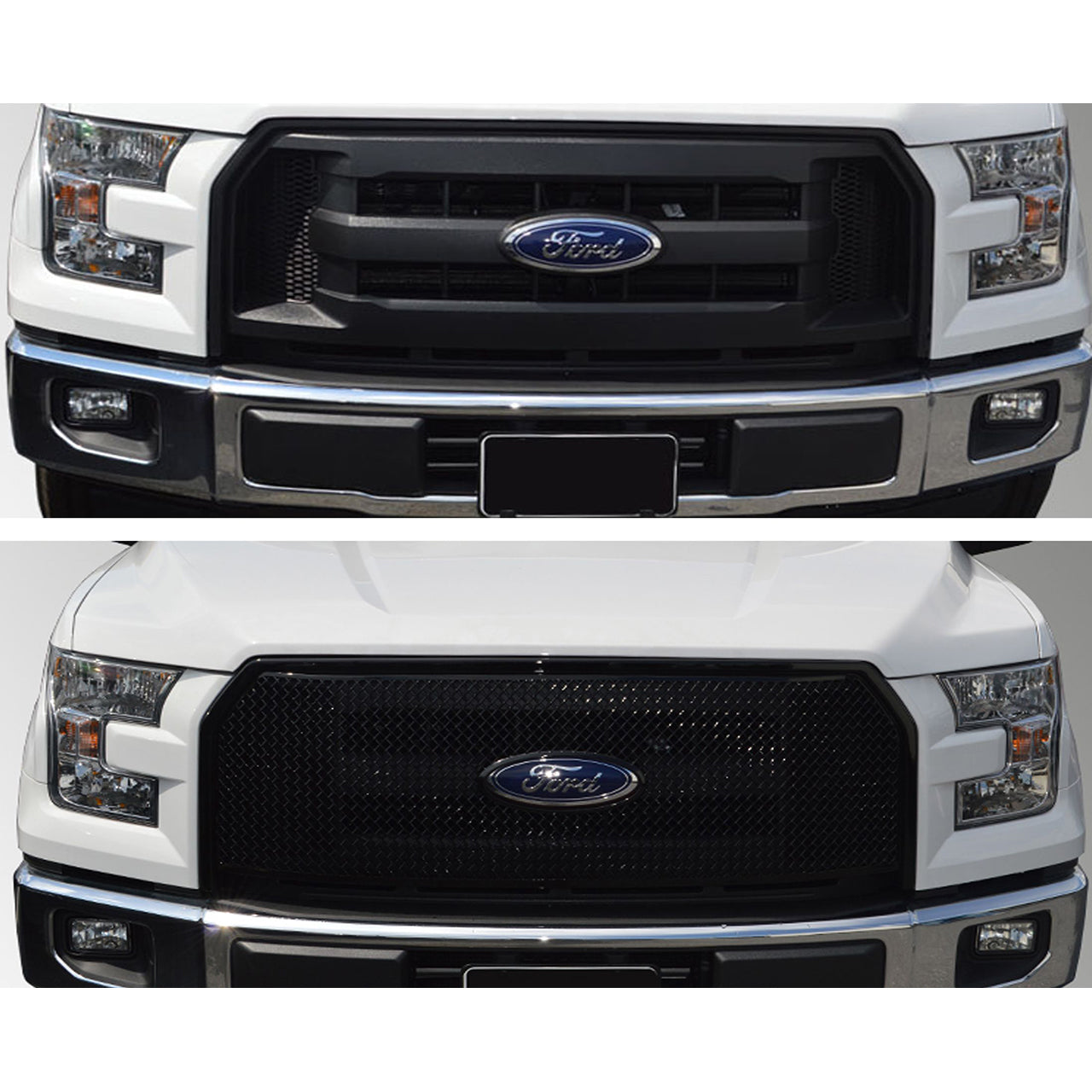 Trim Illusion -  Gloss Black Tape-on Patented Grille Overlay 15-17 Ford F-150 XL 1 PC