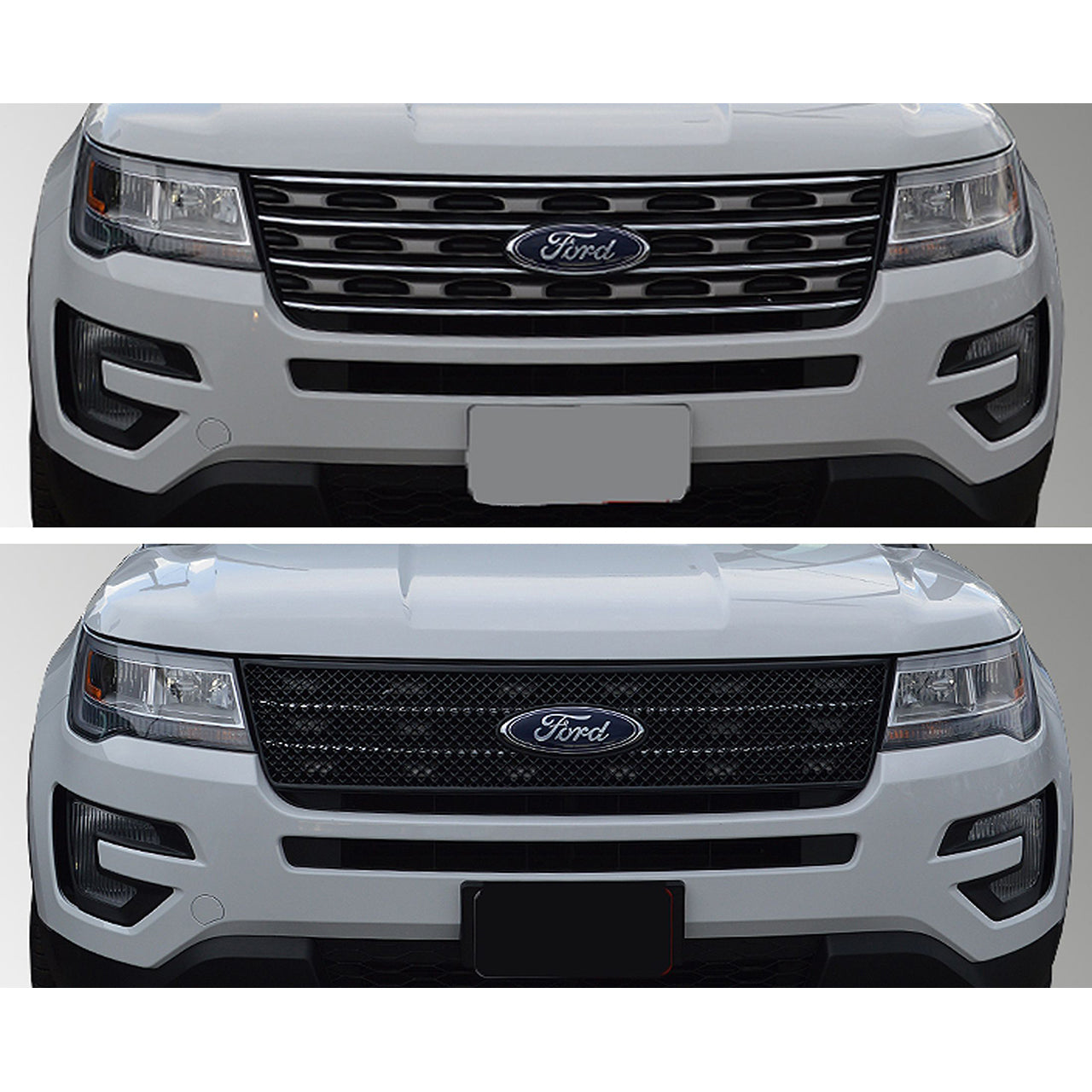 Trim Illusion - Gloss Black Tape-on Patented Grille Overlay 16-17 Ford Explorer Base/XLT/Limited/Sport 1 PC