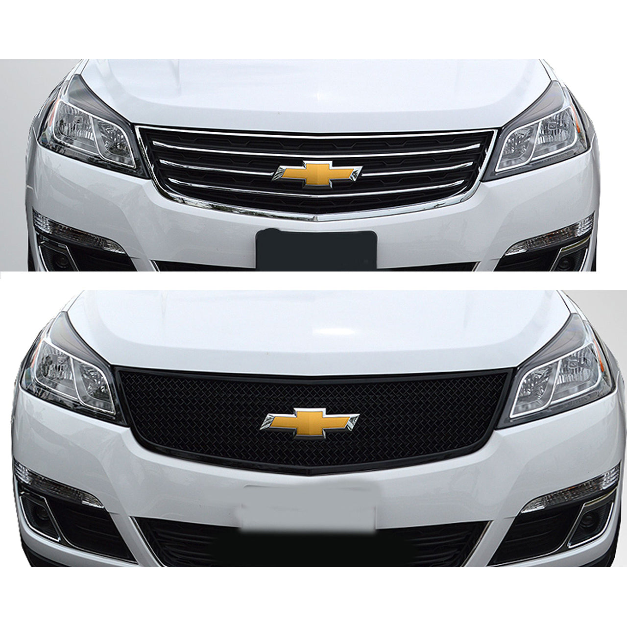 Trim Illusion - Mesh Gloss Black Tape-on Patented Grille Overlay 13-17 Chevrolet Traverse LS/LT/LTZ 1 PC