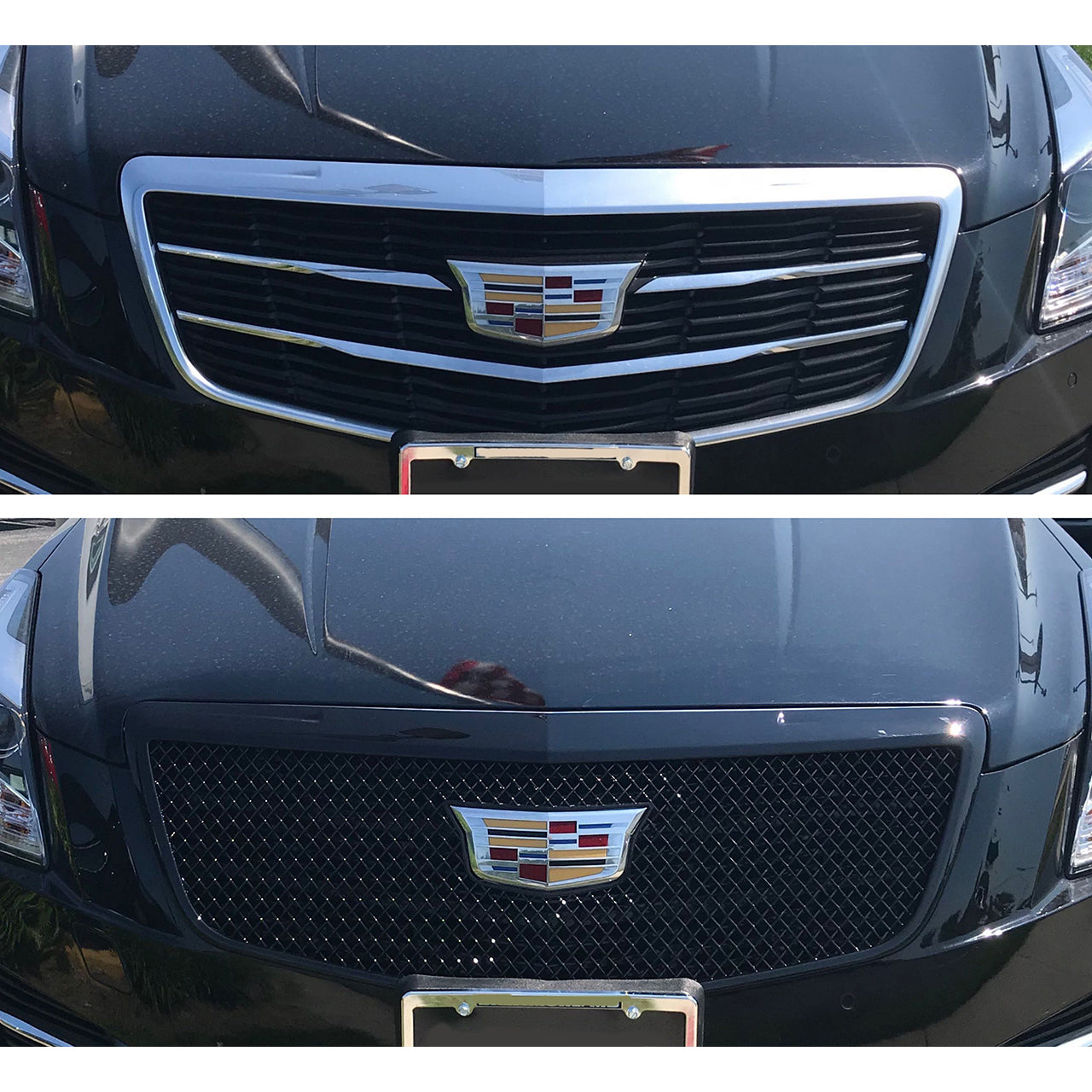 Trim Illusion - Gloss Black Tape-on Patented Grille Overlay 15-19 Cadillac ATS 1 PC