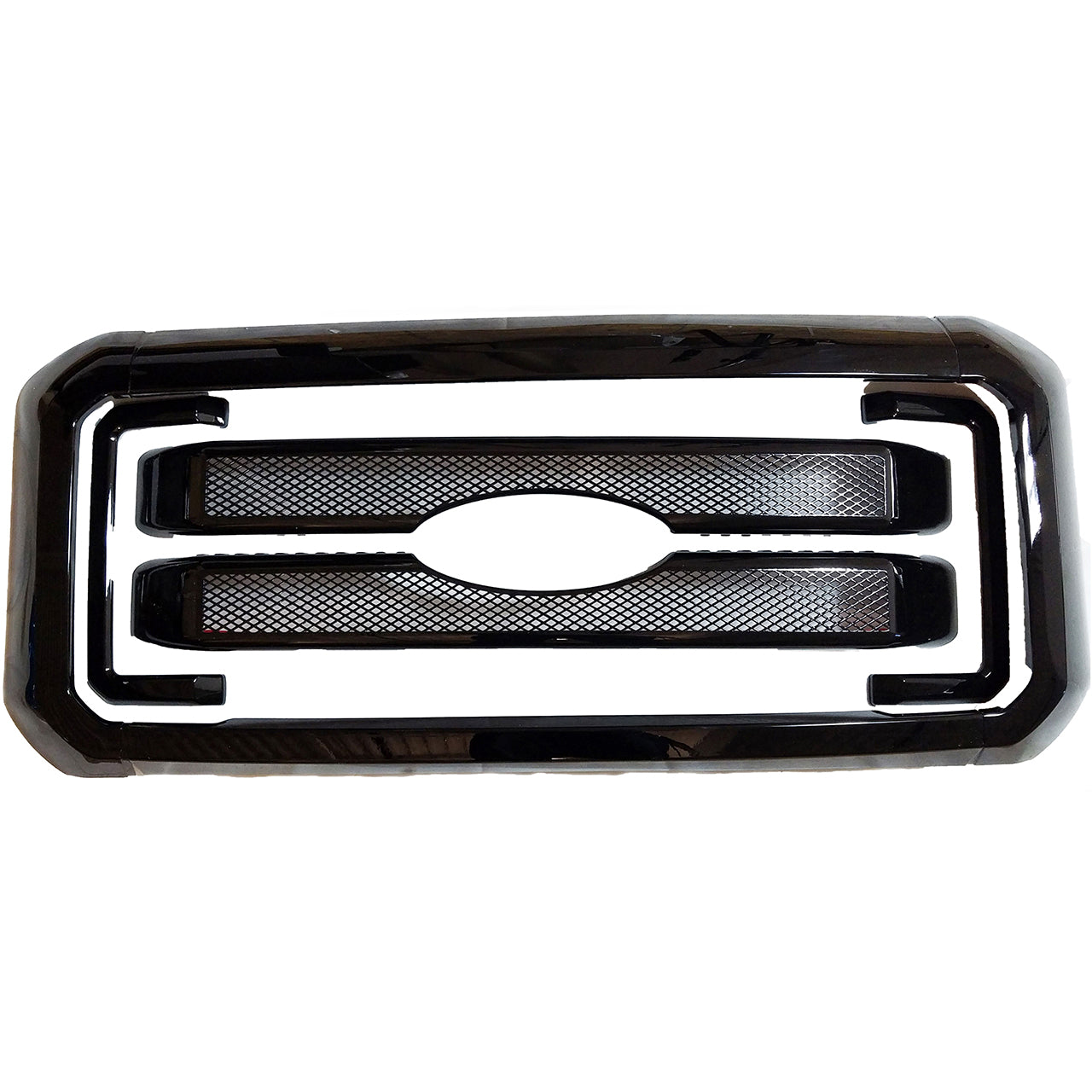 Trim Illusion - Gloss Black Tape-on Patented Grille Overlay 11-16 Ford F-250 Super Duty/F-350 Super Duty XL/XLT/Lariat/King Ranch 8 PCS