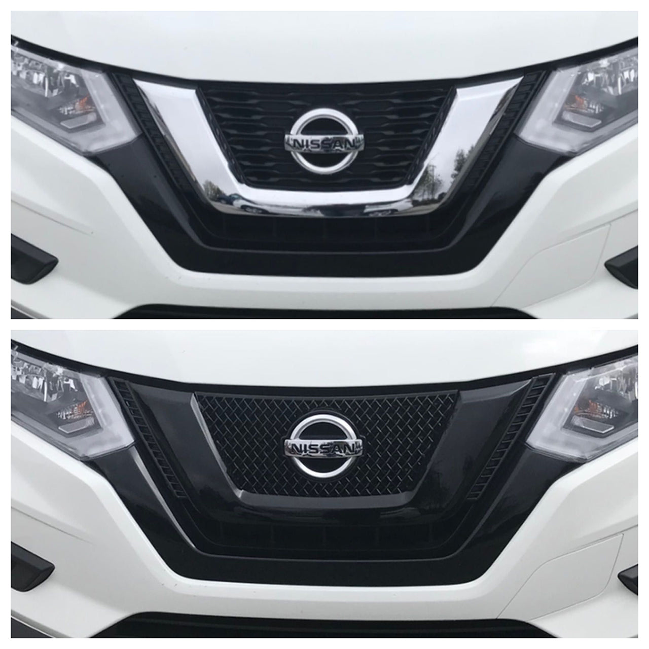 Trim Illusion - Gloss Black Tape-on Patented Grille Overlay 2017 Nissan Rogue EARLY MODEL 17 1 PC