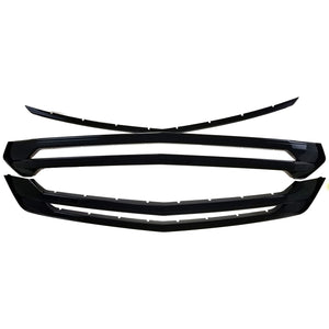 Trim Illusion - Gloss Black Tape-on Patented Grille Overlay 18-21 Chevrolet Traverse L/LS/LT/RS 3 PCS