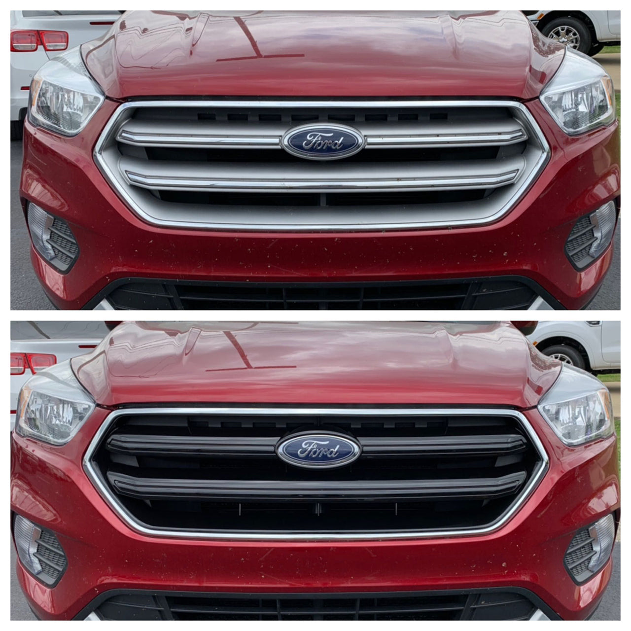 Trim Illusion -  Gloss Black Tape-on Patented Grille Overlay 17-19 Ford Escape 1 PC