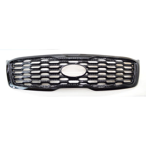 Trim Illusion - Gloss Black Tape-on Patented Grille Overlay 19-20 Kia Sorento Fits LX/EX Only Does not fit grille with Camera 1 PC
