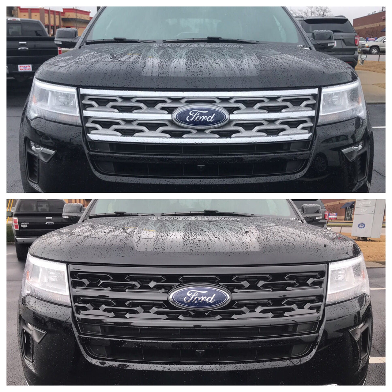 Trim Illusion - Gloss Black Tape-on Patented Grille Overlay 18-19 Ford Explorer Base/XLT/Limited 1 PC