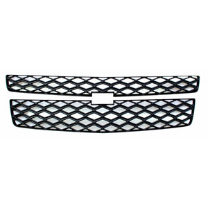 Trim Illusion - Mesh Gloss Black Tape-on Patented Grille Overlay 15-20 Chevrolet Tahoe/Suburban 2 PCS Diamond