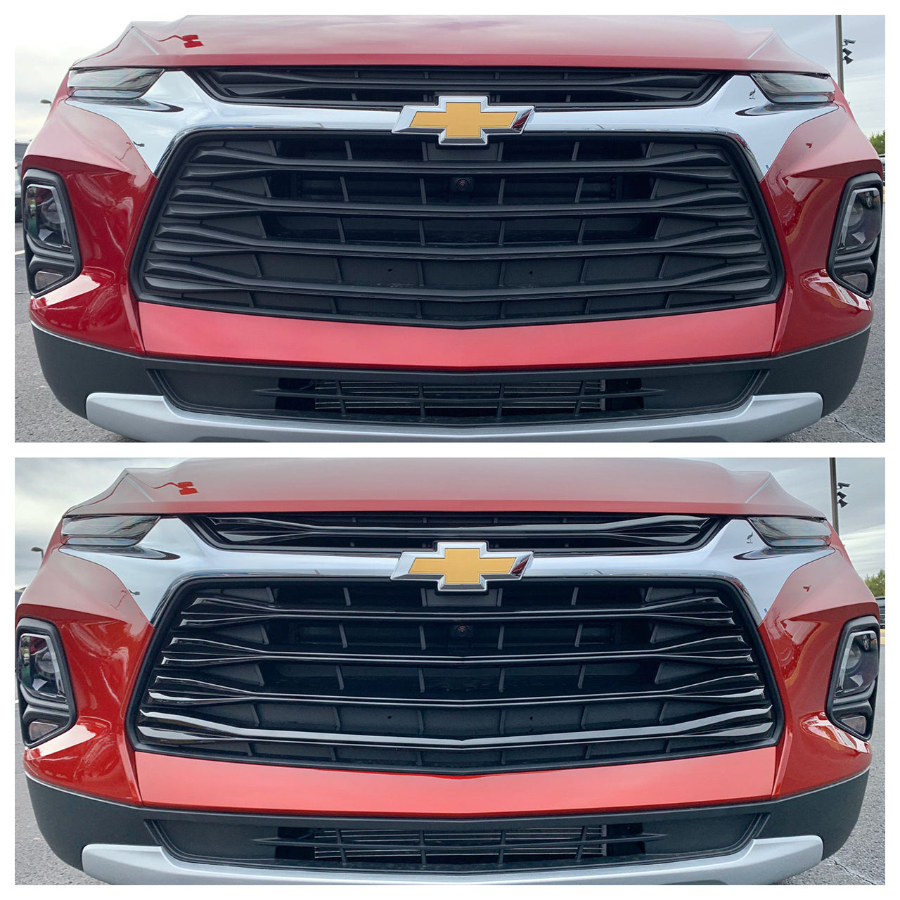 Trim Illusion - Gloss Black Tape-on Patented Grille Overlay 19-22 Chevrolet Blazer 5 PCS
