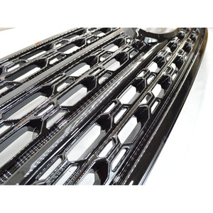 Trim Illusion - Gloss Black Patented Snap-on W/Tape Patented Grille Overlay 20-24 Ford Explorer Base/XLT Does not fit grille with Camera 1 PC
