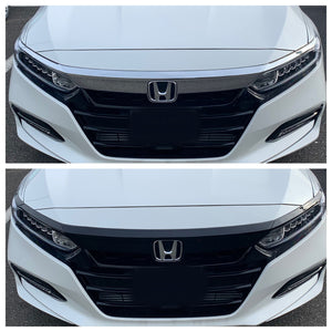 Trim Illusion - Gloss Black Tape-on Patented Grille Overlay 18-20 Honda Accord 3 PCS