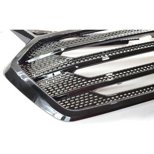 Trim Illusion - Gloss Black Patented Snap-on W/Tape Patented Grille Overlay 18-21 Chevrolet Traverse Fits grille W/ or W/O Camera 4 PCS
