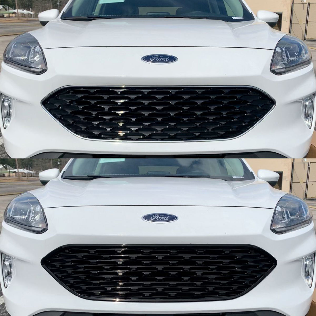 Trim Illusion - Gloss Black Patented Snap-on W/Tape Patented Grille Overlay 20-22 Ford Escape S/SEL/SE-Hybrid (No SE) 1 PC